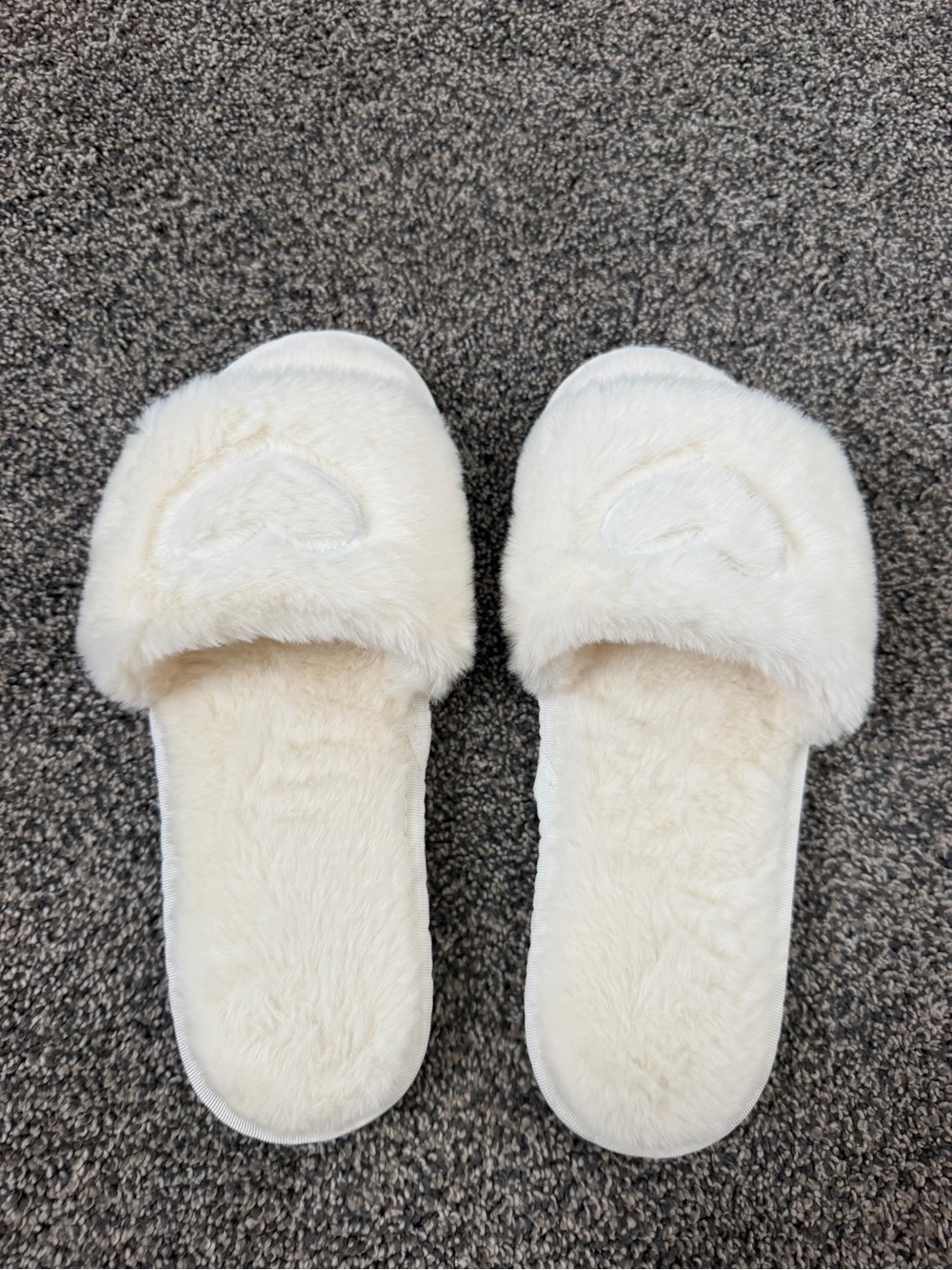Plush Heart Slide Slippers